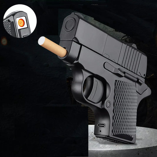 2 in 1 Gun Lighter with Cigarette Case