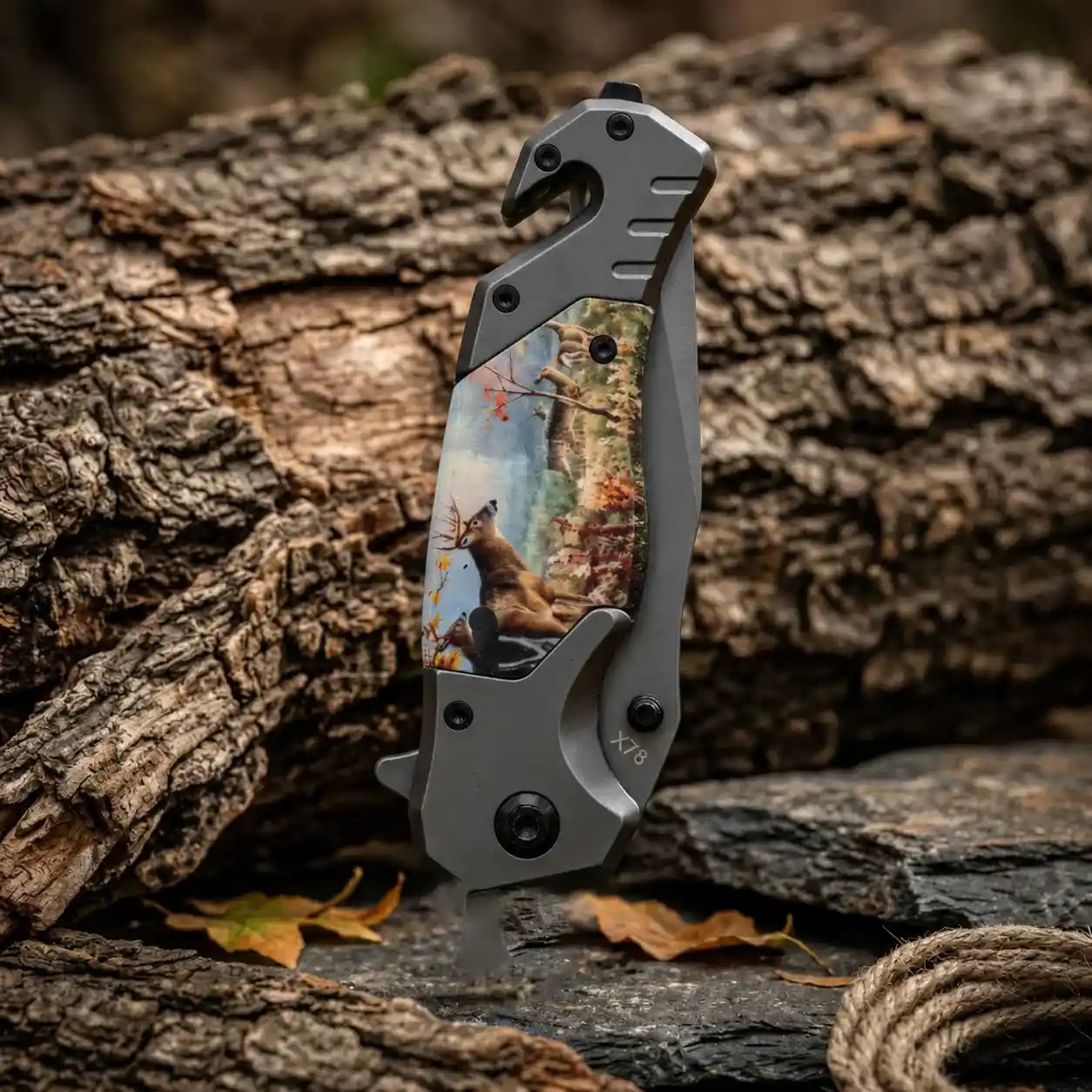 fold browning x78 knife on background of wood