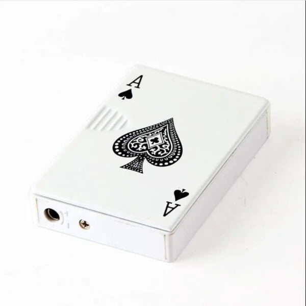 White Poker Card Lighter on white background