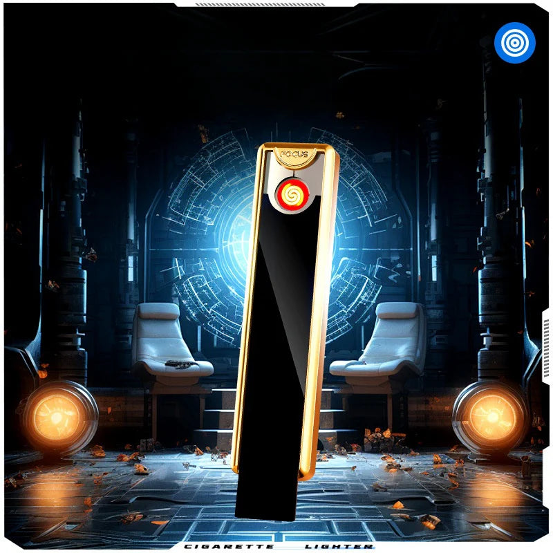 Cigarette lighter with futuristic design in a sci-fi setting