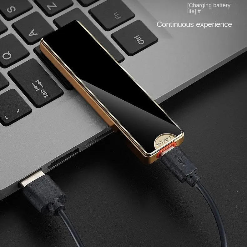Laptop with a USB-C charging cable attached, emphasizing the Type-C charging lighter.