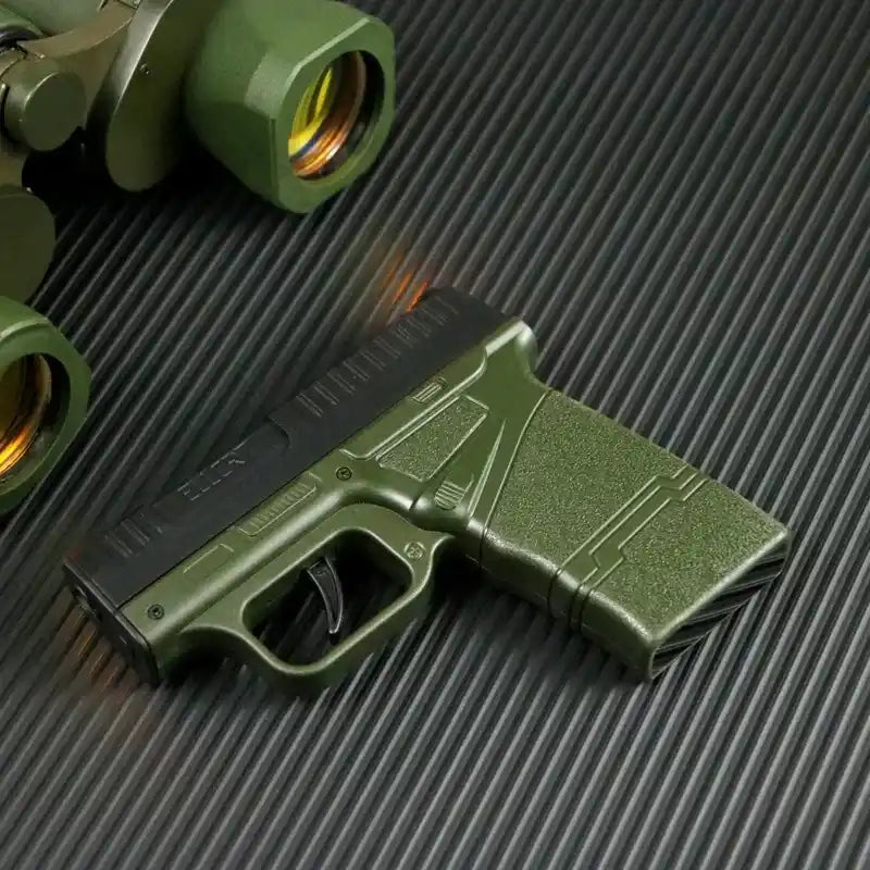 Green Gun Lighter and cigarette Case