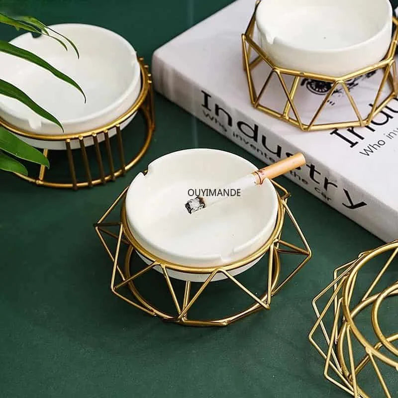 Metal Novelty ashtray using cigarette in the home 