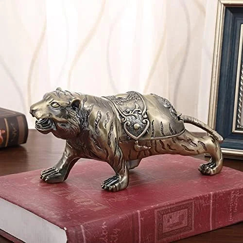 Metal Tiger Shaped Ashtray as a decorative essential
