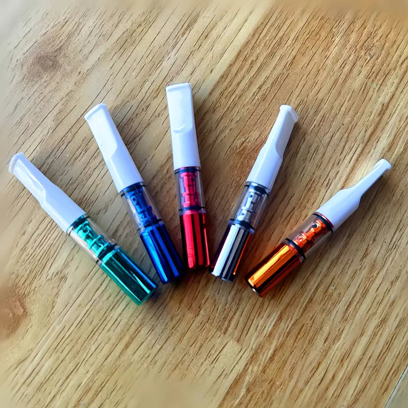 Set of colorful Filter on a wooden surface