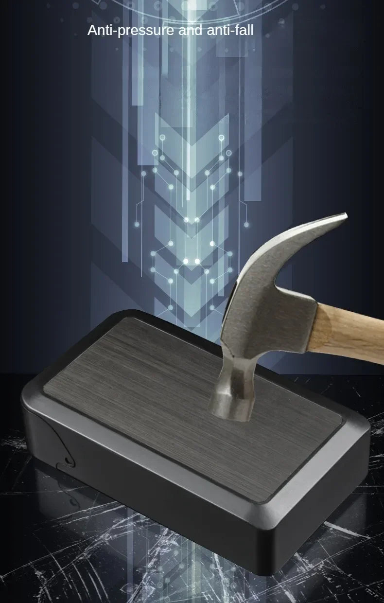 Hammer on a cig case with a futuristic background