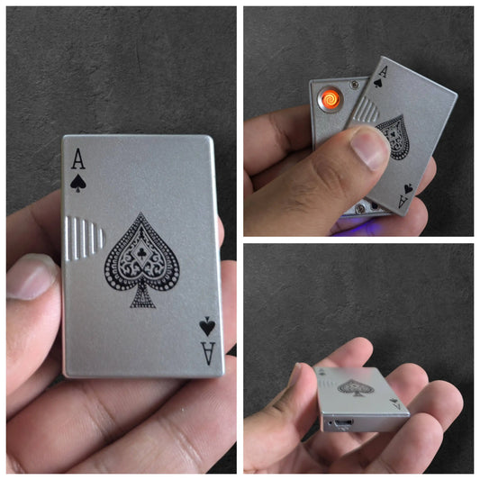 Silver Charging poker Ace