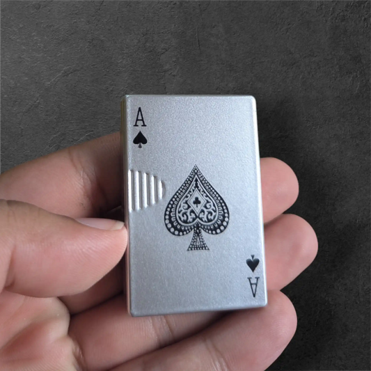 Silver Charging poker Ace