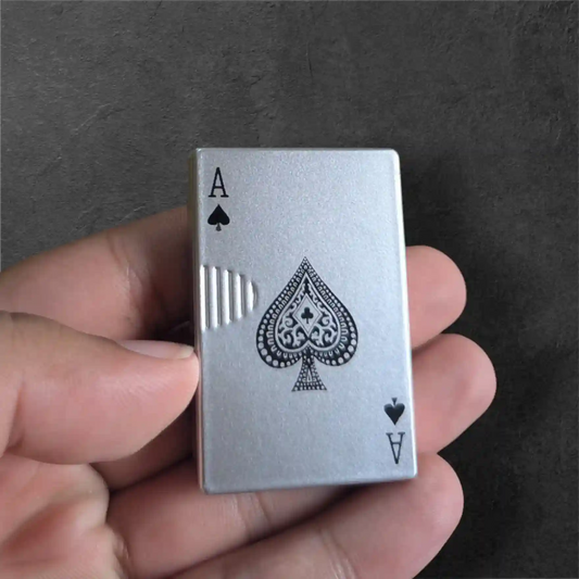 Silver Charging poker Ace