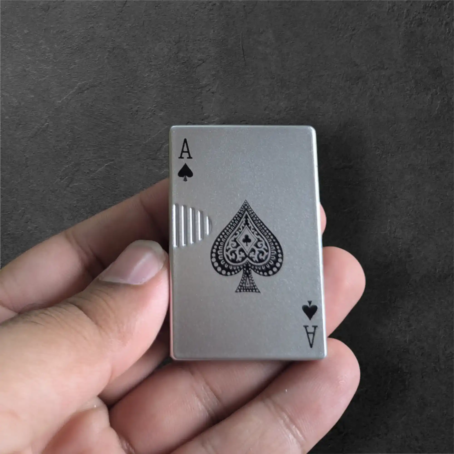 Silver Charging poker Ace