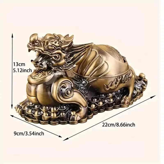 feng shui ashtray with the size of 13cm hight and 22cm length 