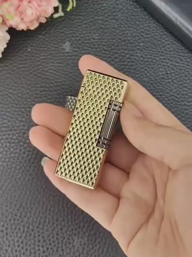 Dunhill Style Diamond Cut Butane Lighter