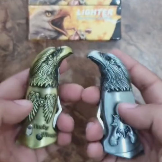 Vidoe of Eagie Head Green Flame Lighter