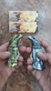 Eagle head green flame lighter with folding knife demonstration video Pakistan