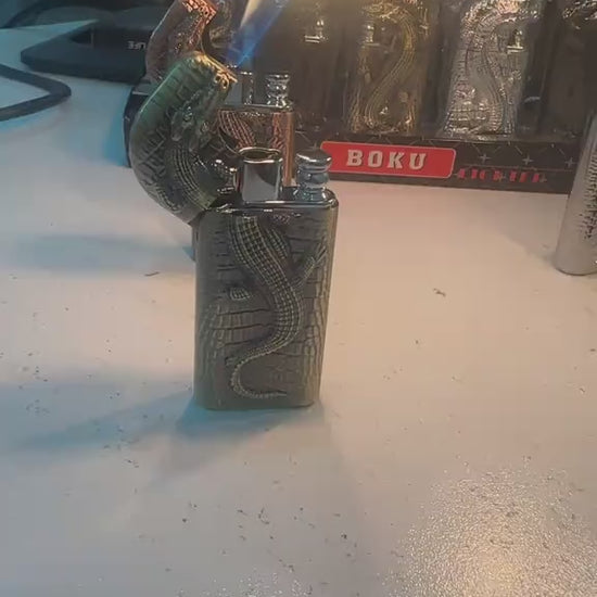 Video of Crocodile Lighter with their flame