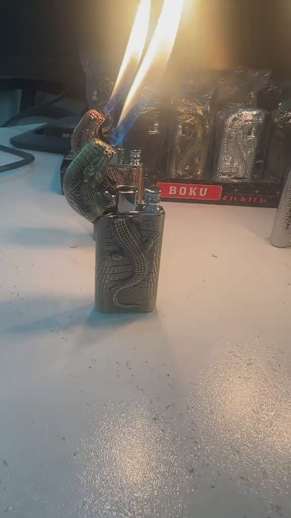 Video of Crocodile Lighter with their flame