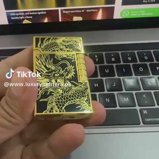 Vidoe of Side Wheel Dragon Metal Lighter