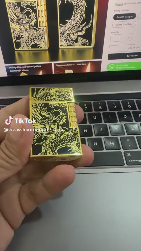 Vidoe of Side Wheel Dragon Metal Lighter